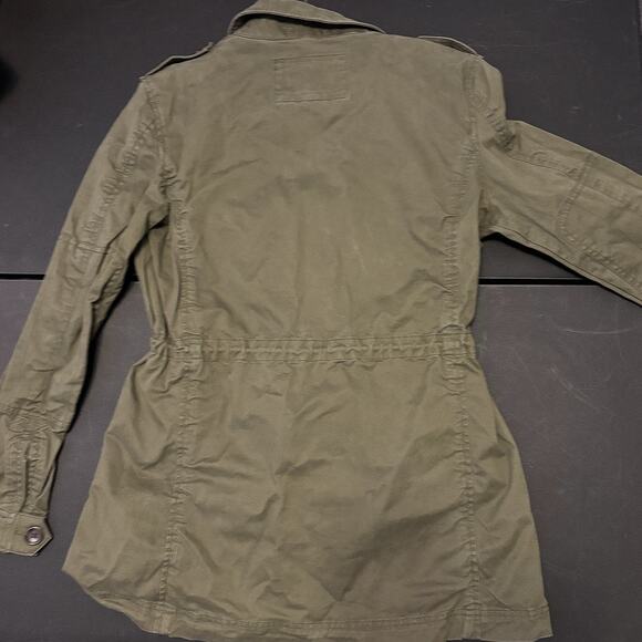 Banana Republic Women's Medium Green Twill Utility Jacket - Picture 6 of 8